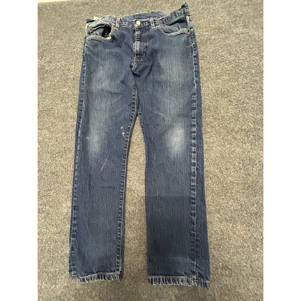 Levi's Jeans Mens Size 33x30 Blue 501 Original Fit Straight Leg Denim Stained